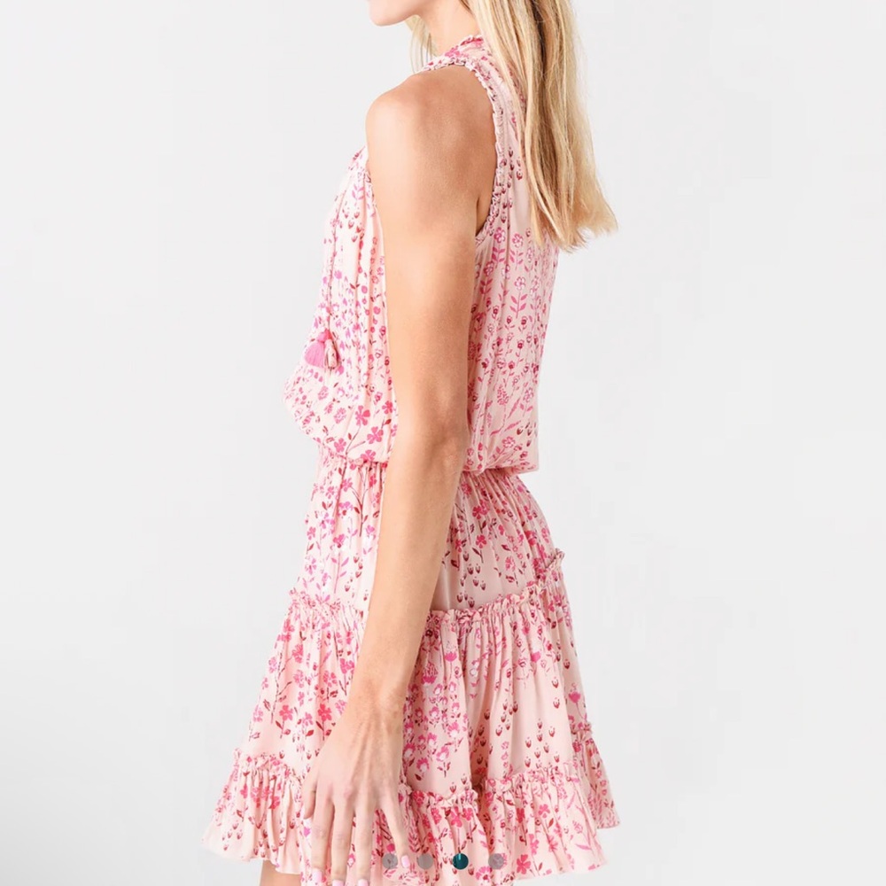 Poupette St. Barth Clara Pink Floral Mini Dress - Picture 3 of 14